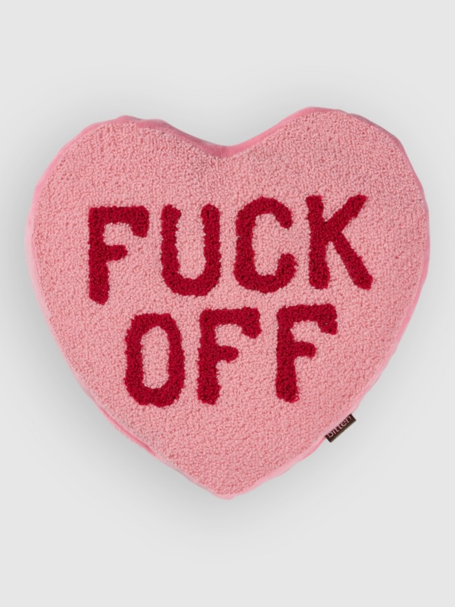 bitten Huggable Fuck Off Heart Pillow