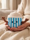 bitten Salty Hot Popcorn Heatable Animal Pillow