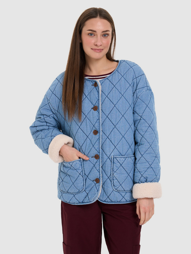 24 Colours Quilted Denim Jacket