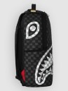Sprayground Black And White Drip Check Shark Backpack