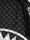 Sprayground Black And White Drip Check Shark Backpack