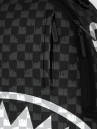 Sprayground Black And White Drip Check Shark Backpack
