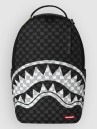 Sprayground Black And White Drip Check Shark Backpack