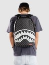 Sprayground Black And White Drip Check Shark Backpack