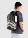 Sprayground Black And White Drip Check Shark Backpack