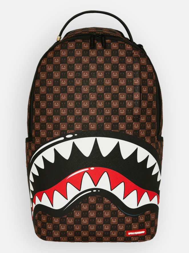Sprayground Sharks In Paris Wtf Bubble Brown Check Backp