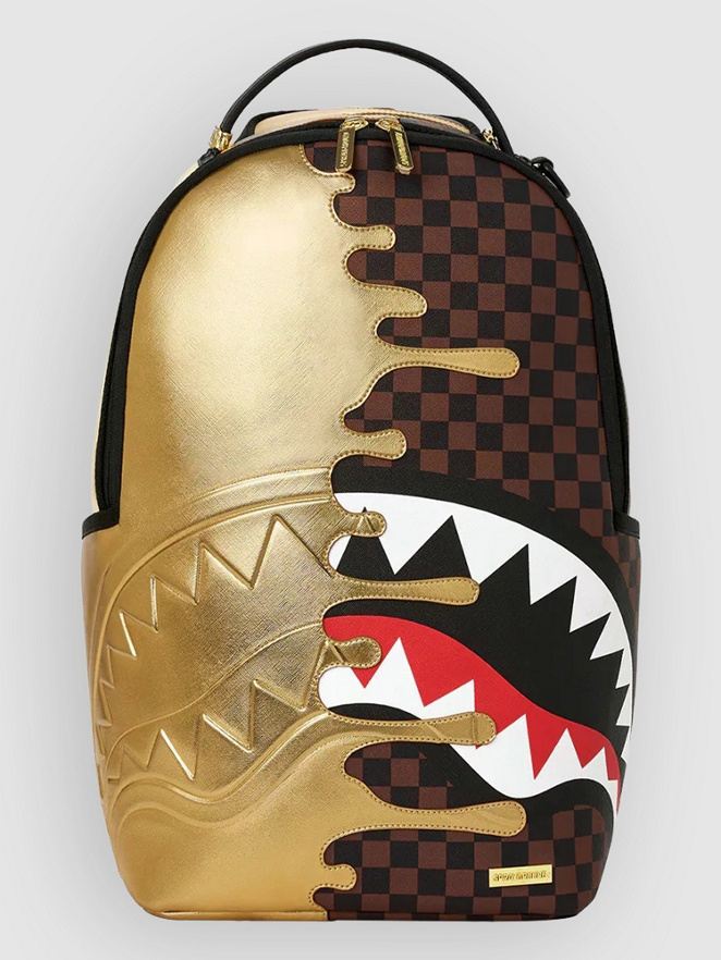 Sprayground Sharks In Paris Gold Drip Backpack