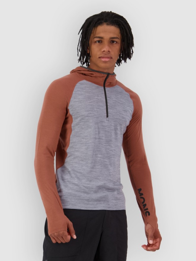 Mons Royale Temple Merino Long Sleeve Hood Funktionströja