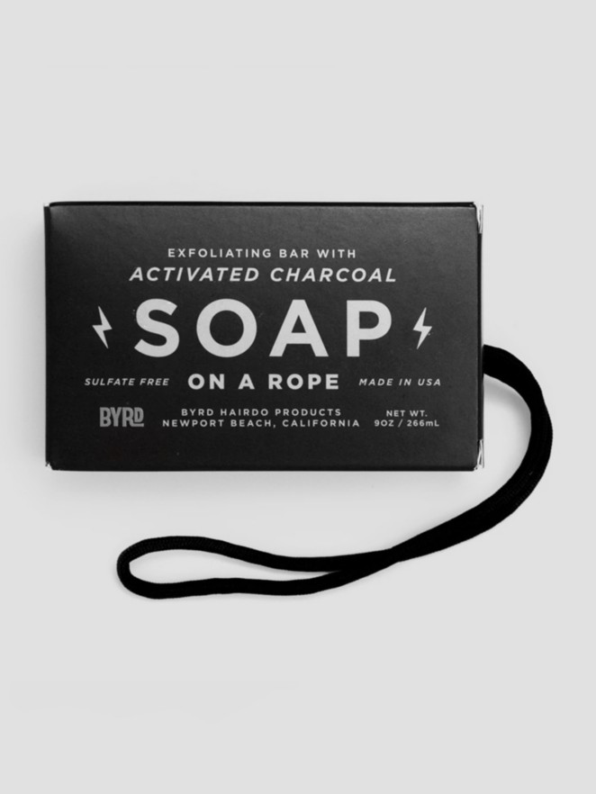 BYRD Charcoal Exfoliating OnTheRope 9oz/266ml Soa