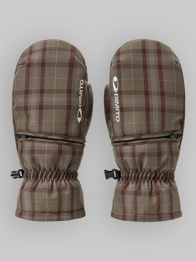 Dimito Checker Easy Open Mittens