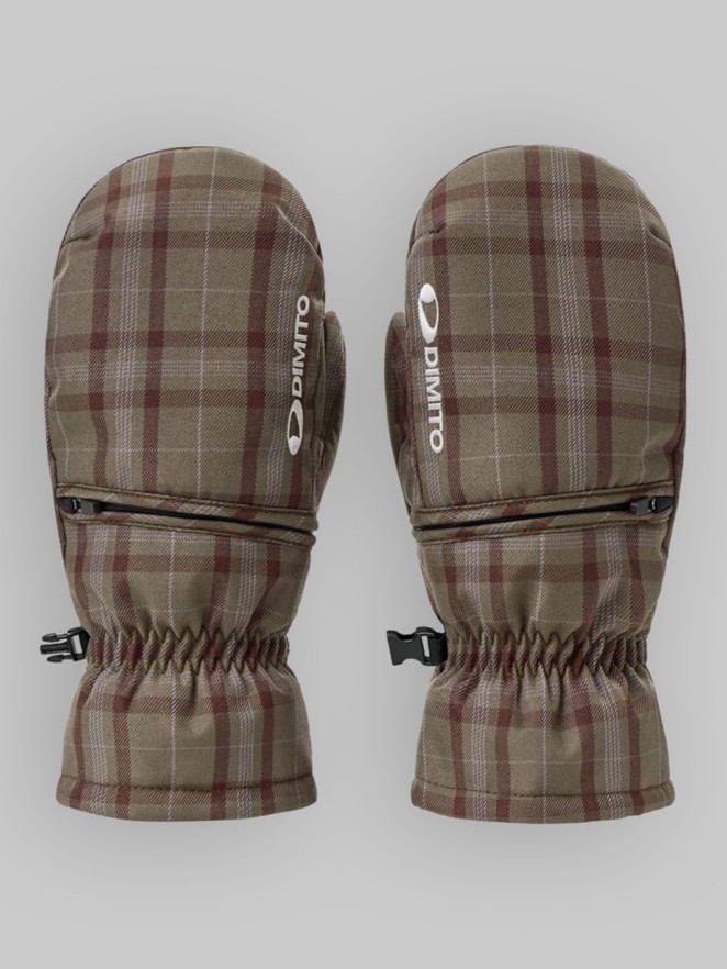 Dimito Checker Easy Open Mittens