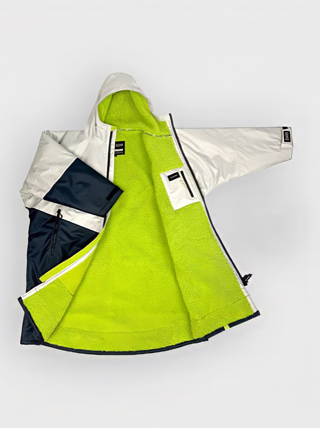 Dryrobe Advance Long Sleeve Surf Poncho anthracite lime