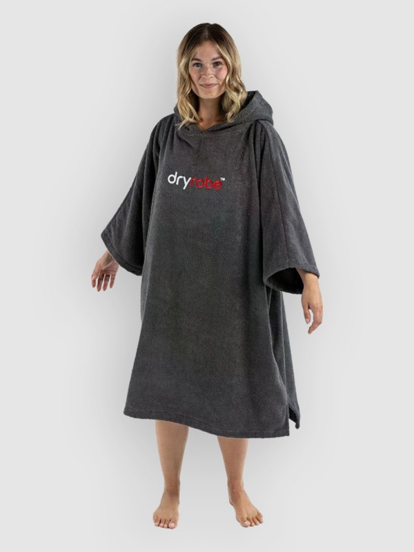 Dryrobe Towel Robe Organic Cotton Surf Poncho dark slate