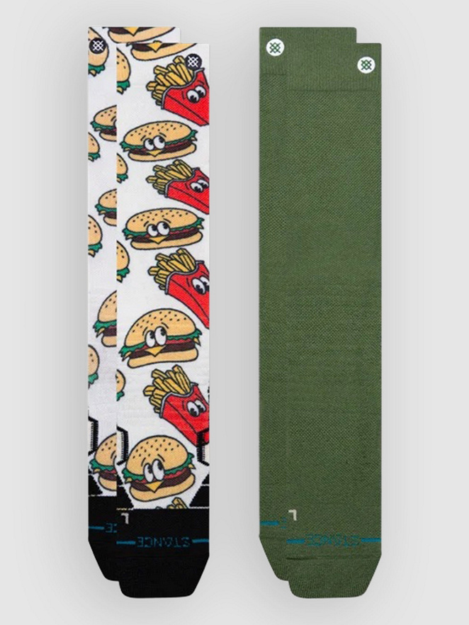 Stance Combo Mid Poly Snow 2 Pack Tech Socks