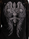 Affliction Simulation Lace Up Sweat à capuche Zip Sweat à capuche