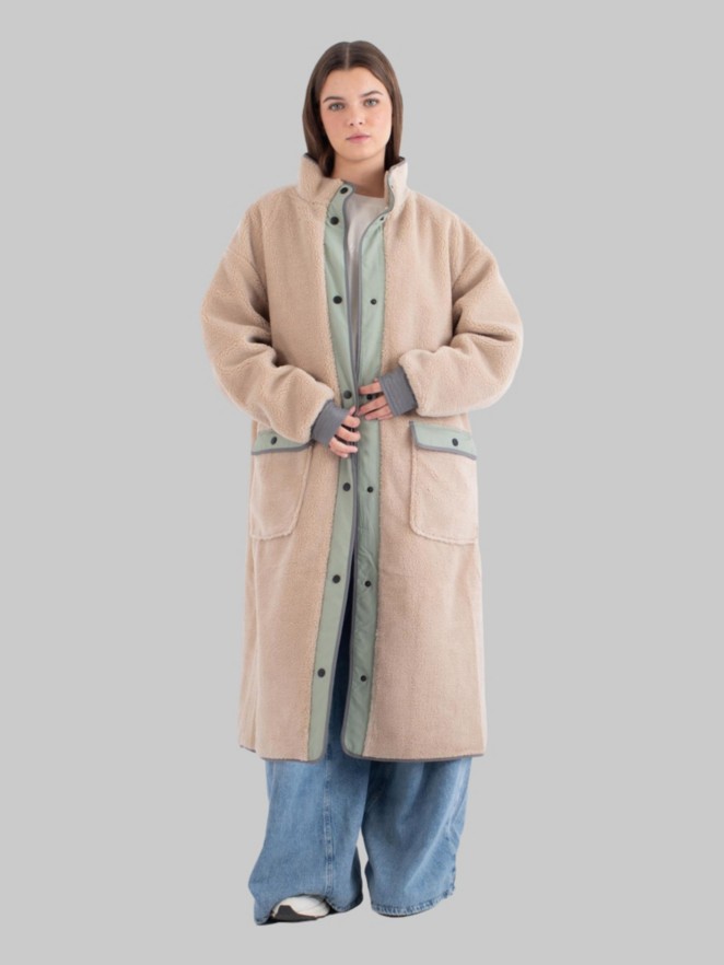 Hurley Long High Pile Comfort Button Jacket