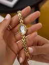 Timex Cavatina Gold Tone Case Bracelet Horloge