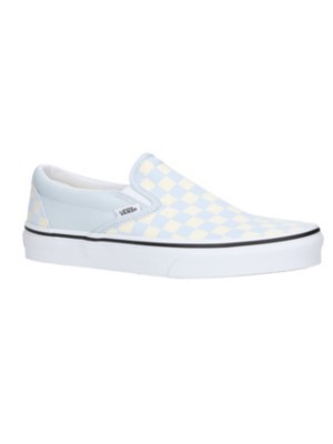 blue low top checkered vans
