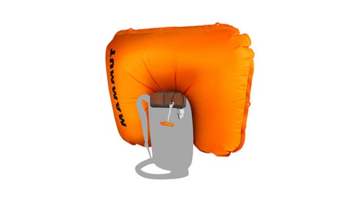 Removable airbag system by Mammut
