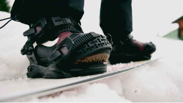 Punta e lamine di uno snowboard