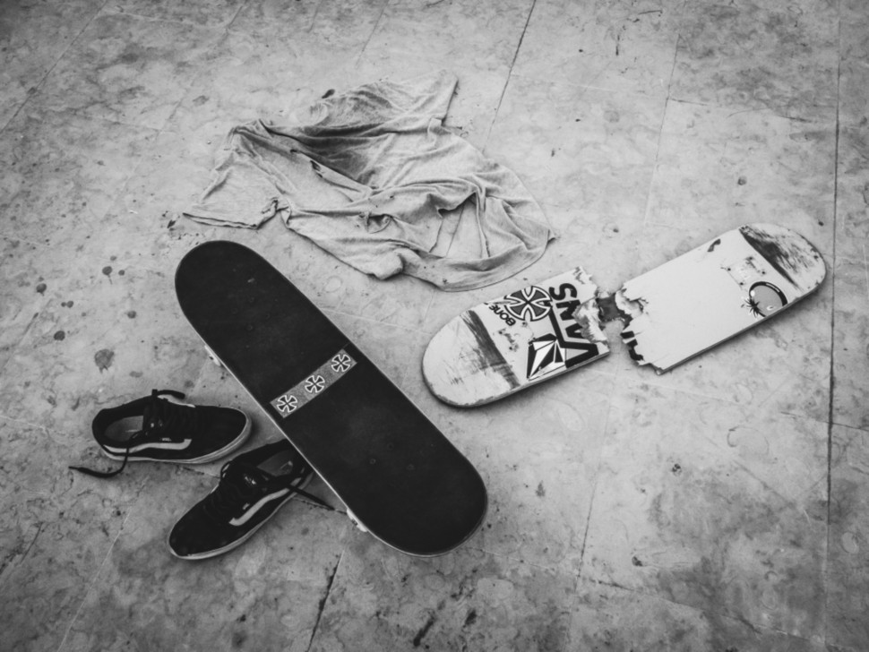 Marco Kada&#039;s destroyed shirt and deck