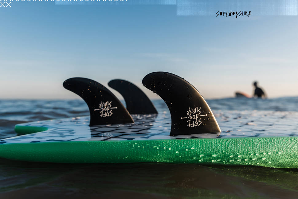 SoftDogs Surfboards mit Finnen