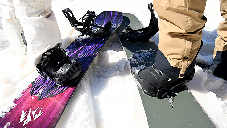 Burton Mystery Fish with Malavita Bindings mounted into the channel system