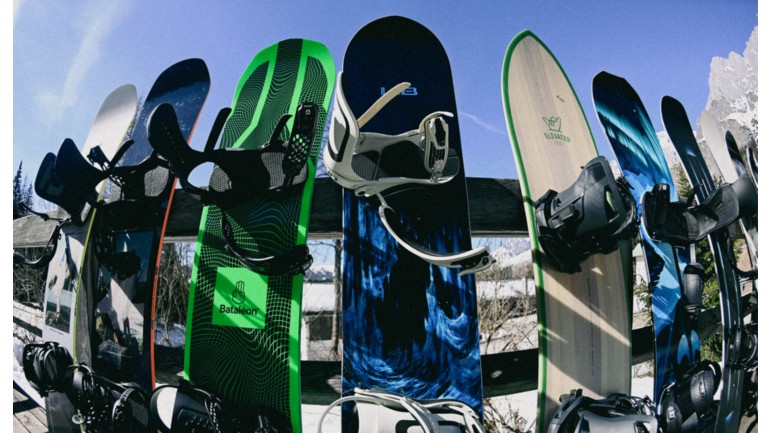 Snowboards van Ride, Lib Tech, Bataleon, Rome en Burton